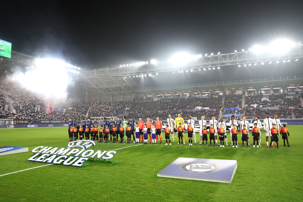 Atalanta - Sturm Graz
UEFA Champions League Ligaphase 7. Spieltag, Atalanta Bergamo Calcio - SK Sturm Graz, Stadio di Bergamo, 21.01.2025. 

Foto zeigt die Mannschaft von Sturm
