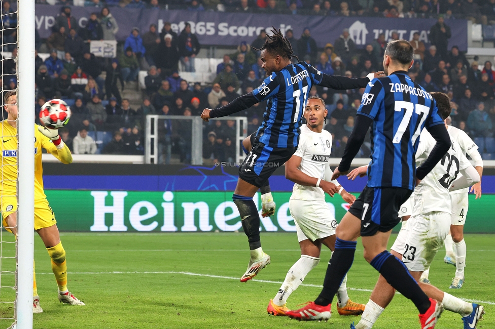 Atalanta - Sturm Graz
UEFA Champions League Ligaphase 7. Spieltag, Atalanta Bergamo Calcio - SK Sturm Graz, Stadio di Bergamo, 21.01.2025. 

Foto zeigt Lookman (Atalanta)
