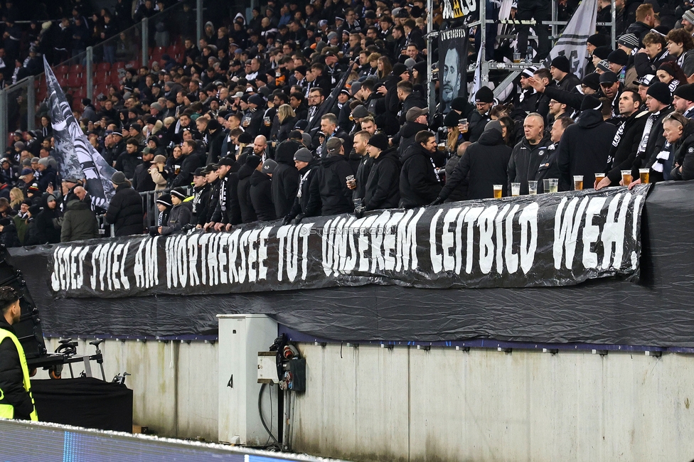 Sturm Graz - Leipzig
UEFA Champions League Ligaphase 8. Spieltag, SK Sturm Graz - RB Leipzig, Woerthersee Stadion Klagenfurt, 29.01.2025. 

Foto zeigt Fans von Sturm
