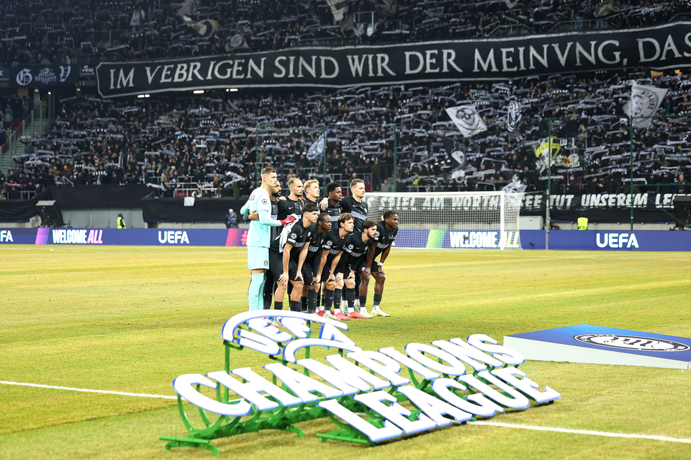 Sturm Graz - Leipzig
UEFA Champions League Ligaphase 8. Spieltag, SK Sturm Graz - RB Leipzig, Woerthersee Stadion Klagenfurt, 29.01.2025. 

Foto zeigt die Mannschaft von Sturm
