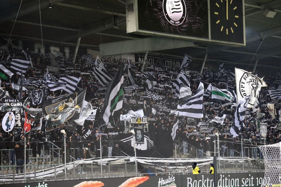 Sturm Graz - Austria Wien
OEFB Cup, Viertelfinale, SK Sturm Graz - FK Austria Wien, Stadion Liebenau Graz, 01.02.2025. 

Foto zeigt Fans von Sturm mit einer Choreografie
