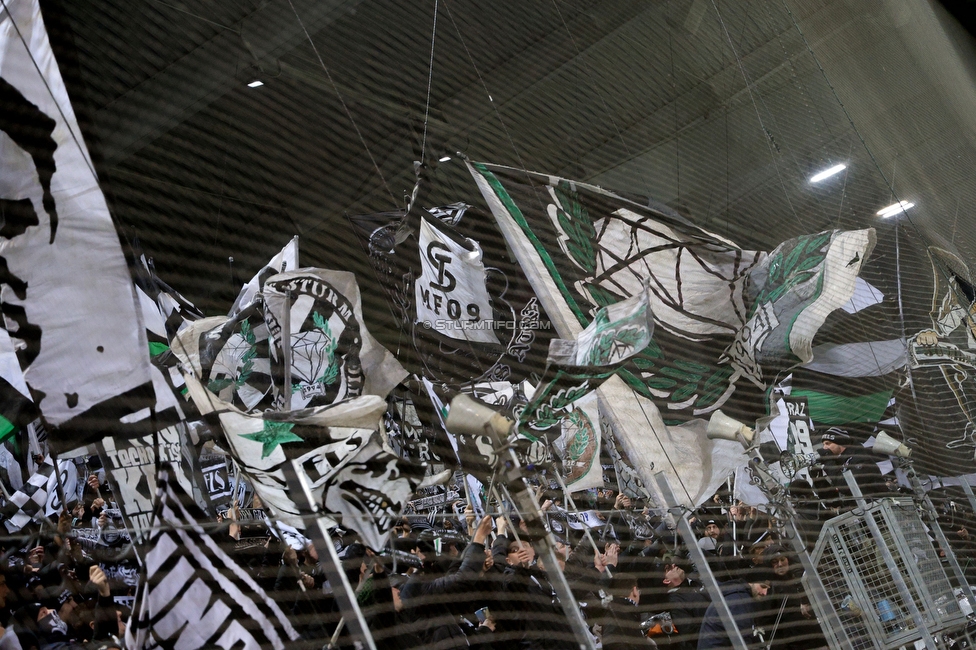 Sturm Graz - Austria Wien
OEFB Cup, Viertelfinale, SK Sturm Graz - FK Austria Wien, Stadion Liebenau Graz, 01.02.2025. 

Foto zeigt Fans von Sturm mit einer Choreografie
