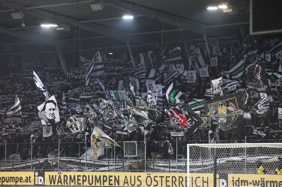 Sturm Graz - Austria Wien
OEFB Cup, Viertelfinale, SK Sturm Graz - FK Austria Wien, Stadion Liebenau Graz, 01.02.2025. 

Foto zeigt Fans von Sturm mit einer Choreografie
