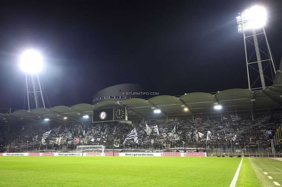 Sturm Graz - Austria Wien
OEFB Cup, Viertelfinale, SK Sturm Graz - FK Austria Wien, Stadion Liebenau Graz, 01.02.2025. 

Foto zeigt Fans von Sturm mit einer Choreografie
