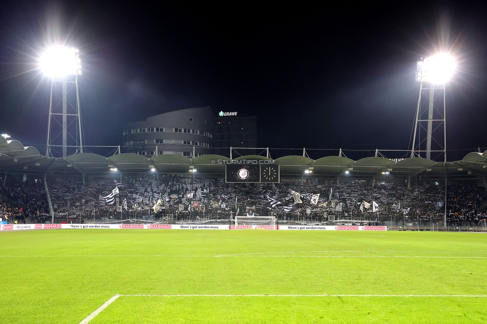 Sturm Graz - Austria Wien
OEFB Cup, Viertelfinale, SK Sturm Graz - FK Austria Wien, Stadion Liebenau Graz, 01.02.2025. 

Foto zeigt Fans von Sturm mit einer Choreografie
Schlüsselwörter: pyrotechnik