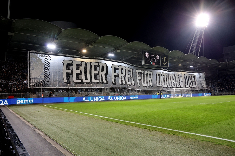 Sturm Graz - Austria Wien
OEFB Cup, Viertelfinale, SK Sturm Graz - FK Austria Wien, Stadion Liebenau Graz, 01.02.2025. 

Foto zeigt Fans von Sturm mit einer Choreografie
