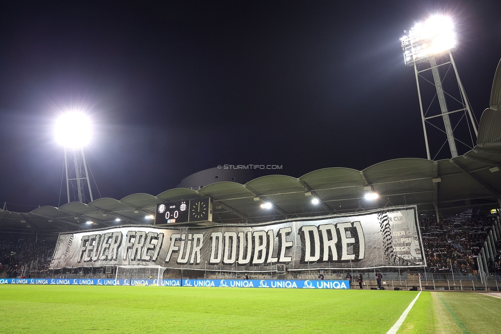 Sturm Graz - Austria Wien
OEFB Cup, Viertelfinale, SK Sturm Graz - FK Austria Wien, Stadion Liebenau Graz, 01.02.2025. 

Foto zeigt Fans von Sturm mit einer Choreografie
