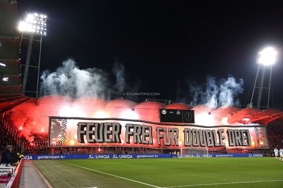 Sturm Graz - Austria Wien
OEFB Cup, Viertelfinale, SK Sturm Graz - FK Austria Wien, Stadion Liebenau Graz, 01.02.2025. 

Foto zeigt Fans von Sturm mit einer Choreografie
