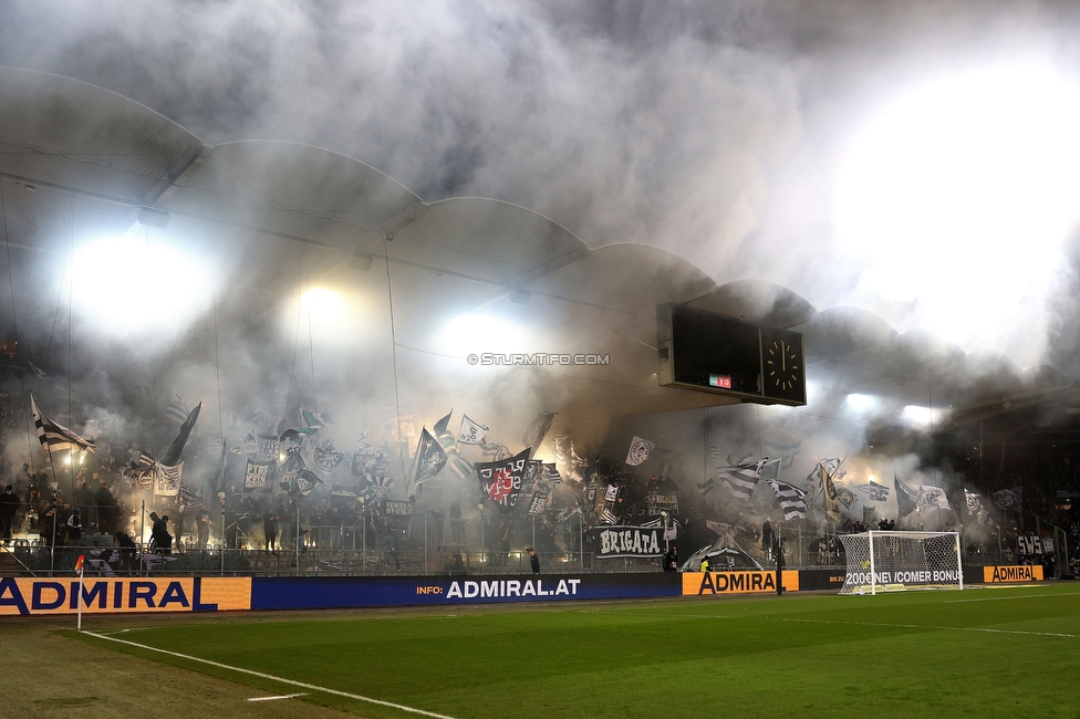 Sturm Graz - Austria Wien
OEFB Cup, Viertelfinale, SK Sturm Graz - FK Austria Wien, Stadion Liebenau Graz, 01.02.2025. 

Foto zeigt Fans von Sturm mit einer Choreografie
