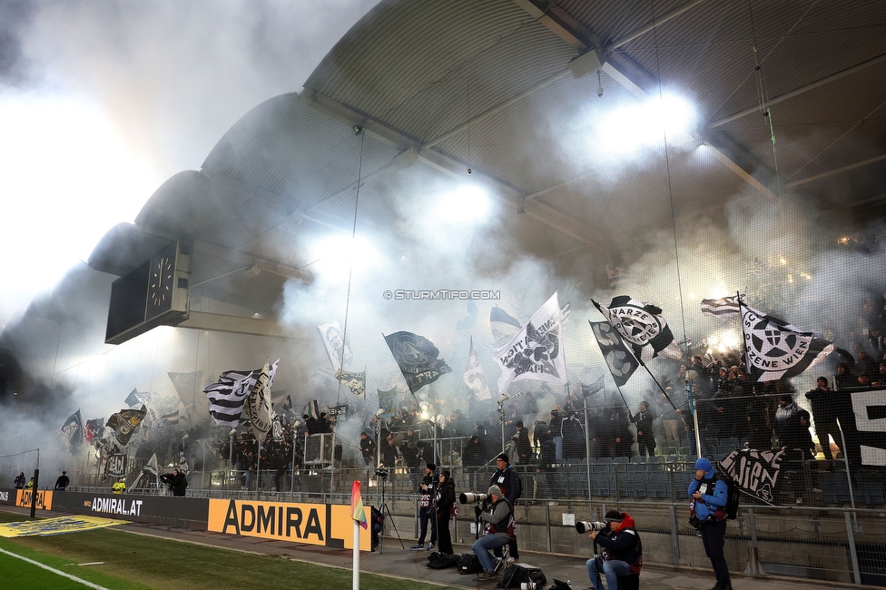 Sturm Graz - Austria Wien
OEFB Cup, Viertelfinale, SK Sturm Graz - FK Austria Wien, Stadion Liebenau Graz, 01.02.2025. 

Foto zeigt Fans von Sturm mit einer Choreografie
