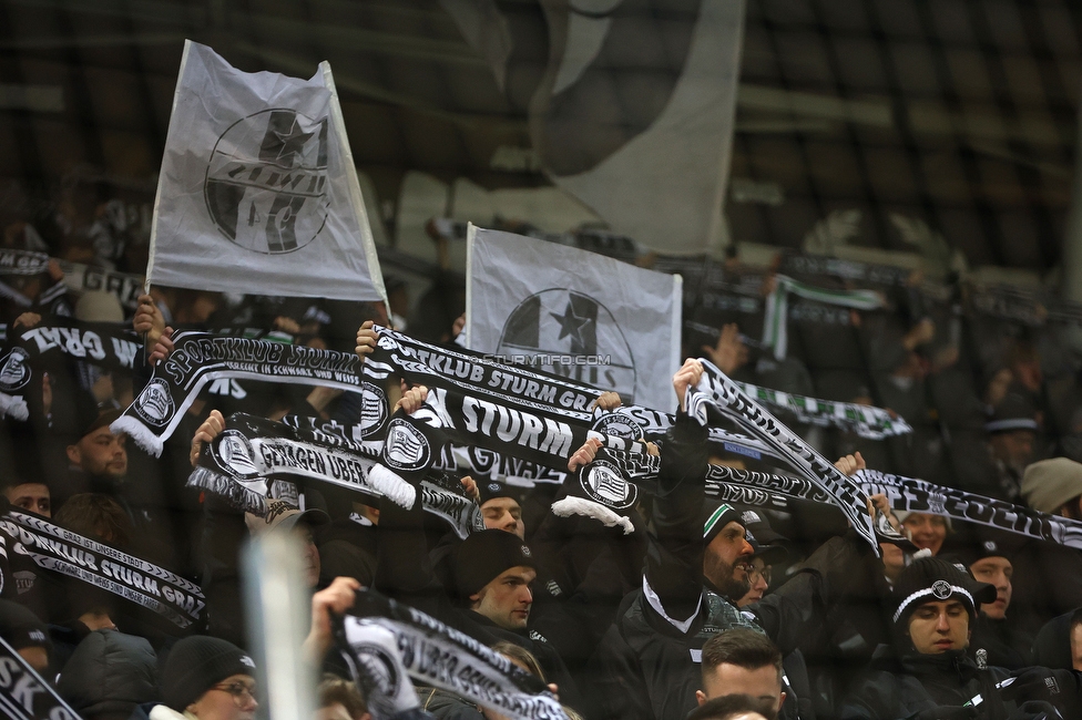 Sturm Graz - Austria Wien
OEFB Cup, Viertelfinale, SK Sturm Graz - FK Austria Wien, Stadion Liebenau Graz, 01.02.2025. 

Foto zeigt Fans von Sturm
