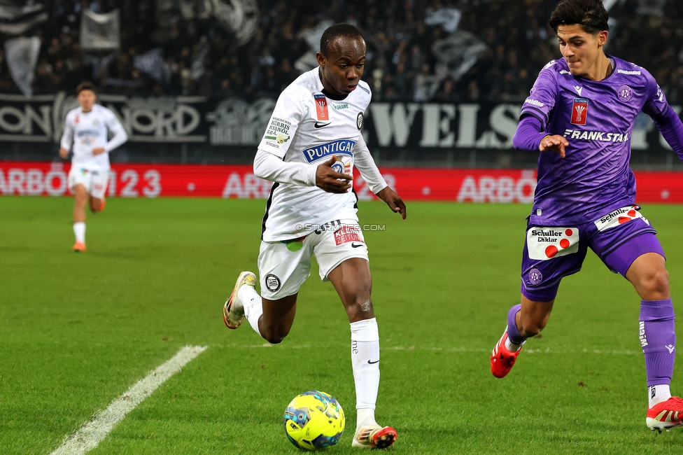 Sturm Graz - Austria Wien
OEFB Cup, Viertelfinale, SK Sturm Graz - FK Austria Wien, Stadion Liebenau Graz, 01.02.2025. 

Foto zeigt Malick Junior Yalcouye (Sturm)
