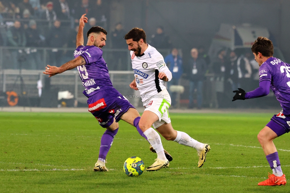 Sturm Graz - Austria Wien
OEFB Cup, Viertelfinale, SK Sturm Graz - FK Austria Wien, Stadion Liebenau Graz, 01.02.2025. 

Foto zeigt Otar Kiteishvili (Sturm)
