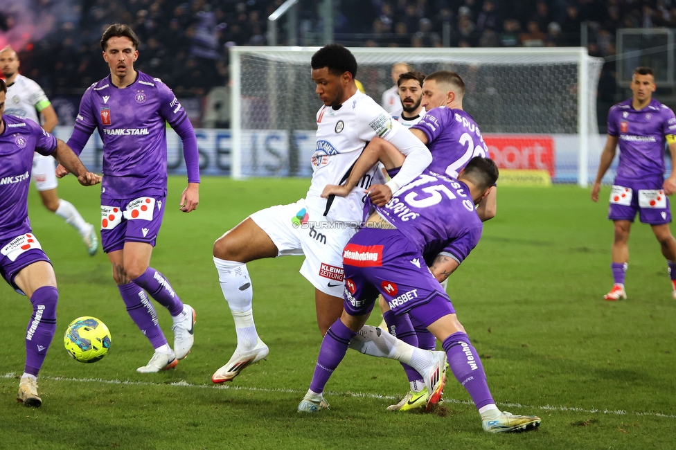 Sturm Graz - Austria Wien
OEFB Cup, Viertelfinale, SK Sturm Graz - FK Austria Wien, Stadion Liebenau Graz, 01.02.2025. 

Foto zeigt Seedy Jatta (Sturm)
