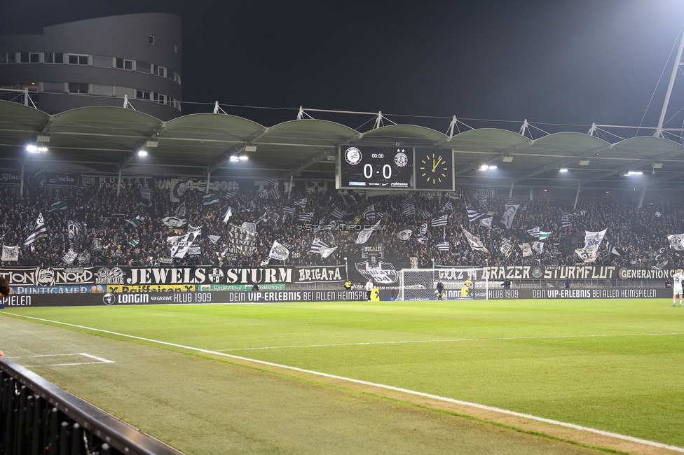 Sturm Graz - Austria Wien
Oesterreichische Fussball Bundesliga, 17. Runde, SK Sturm Graz - FK Austria Wien, Stadion Liebenau Graz, 07.02.2025. 

Foto zeigt Fans von Sturm
