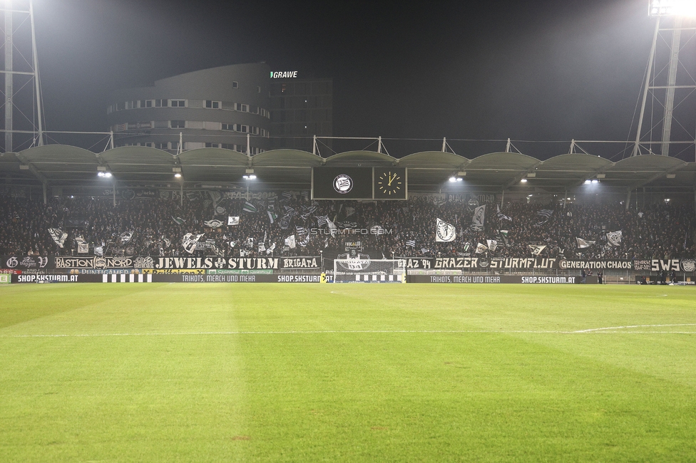 Sturm Graz - Austria Wien
Oesterreichische Fussball Bundesliga, 17. Runde, SK Sturm Graz - FK Austria Wien, Stadion Liebenau Graz, 07.02.2025. 

Foto zeigt Fans von Sturm
