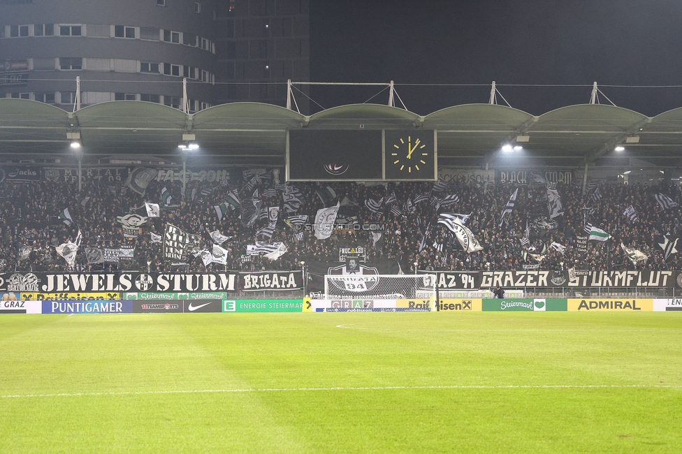 Sturm Graz - Austria Wien
Oesterreichische Fussball Bundesliga, 17. Runde, SK Sturm Graz - FK Austria Wien, Stadion Liebenau Graz, 07.02.2025. 

Foto zeigt Fans von Sturm
