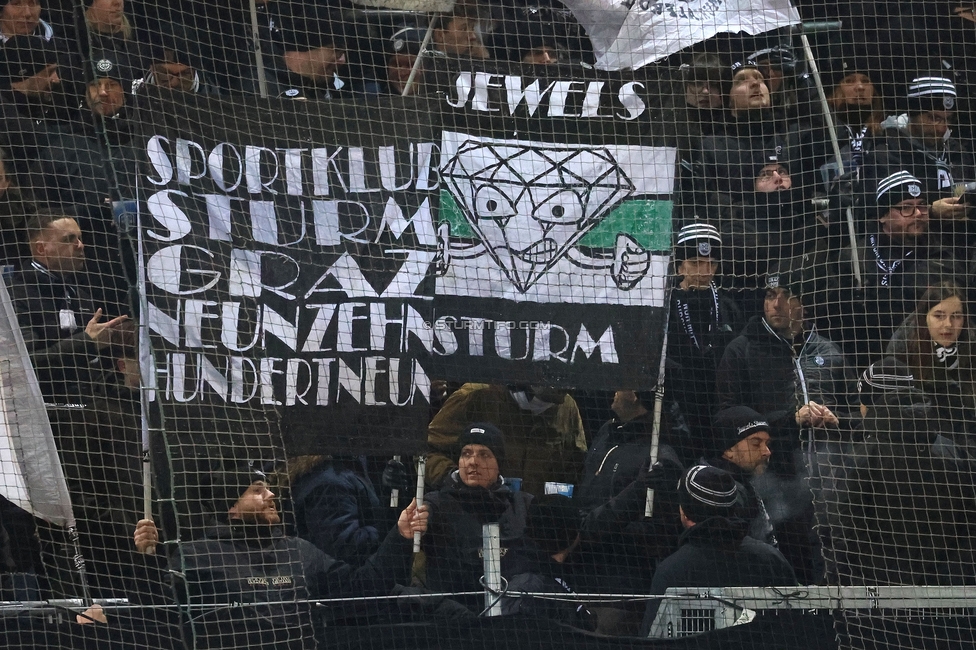 Sturm Graz - Austria Wien
Oesterreichische Fussball Bundesliga, 17. Runde, SK Sturm Graz - FK Austria Wien, Stadion Liebenau Graz, 07.02.2025. 

Foto zeigt Fans von Sturm
