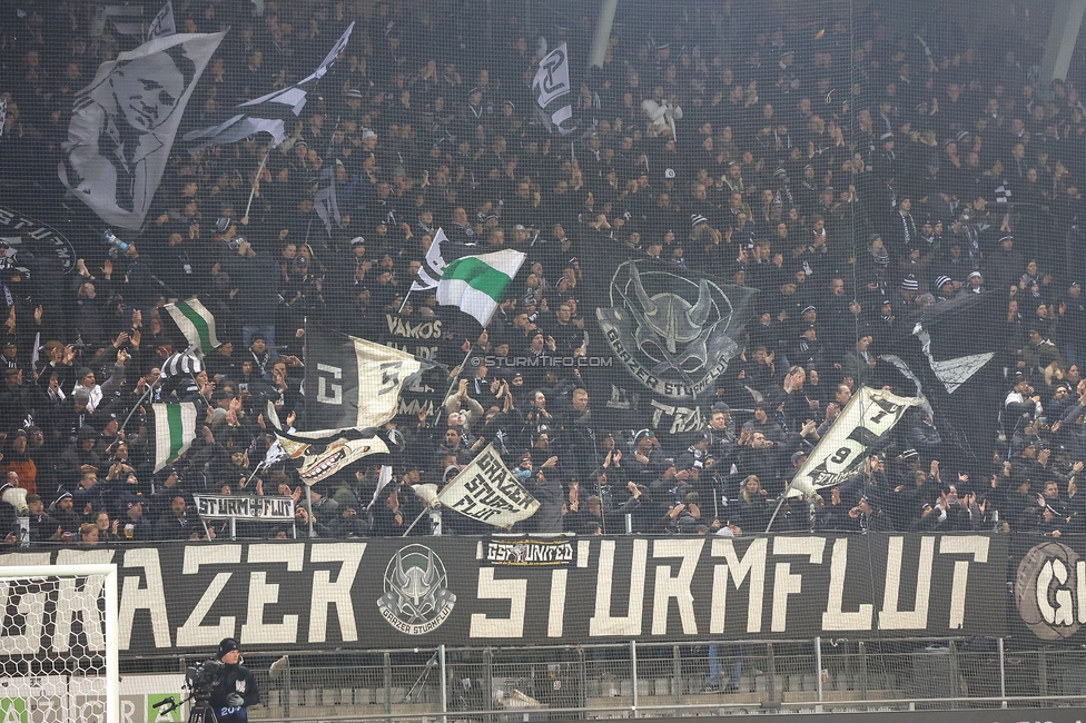 Sturm Graz - Austria Wien
Oesterreichische Fussball Bundesliga, 17. Runde, SK Sturm Graz - FK Austria Wien, Stadion Liebenau Graz, 07.02.2025. 

Foto zeigt Fans von Sturm
