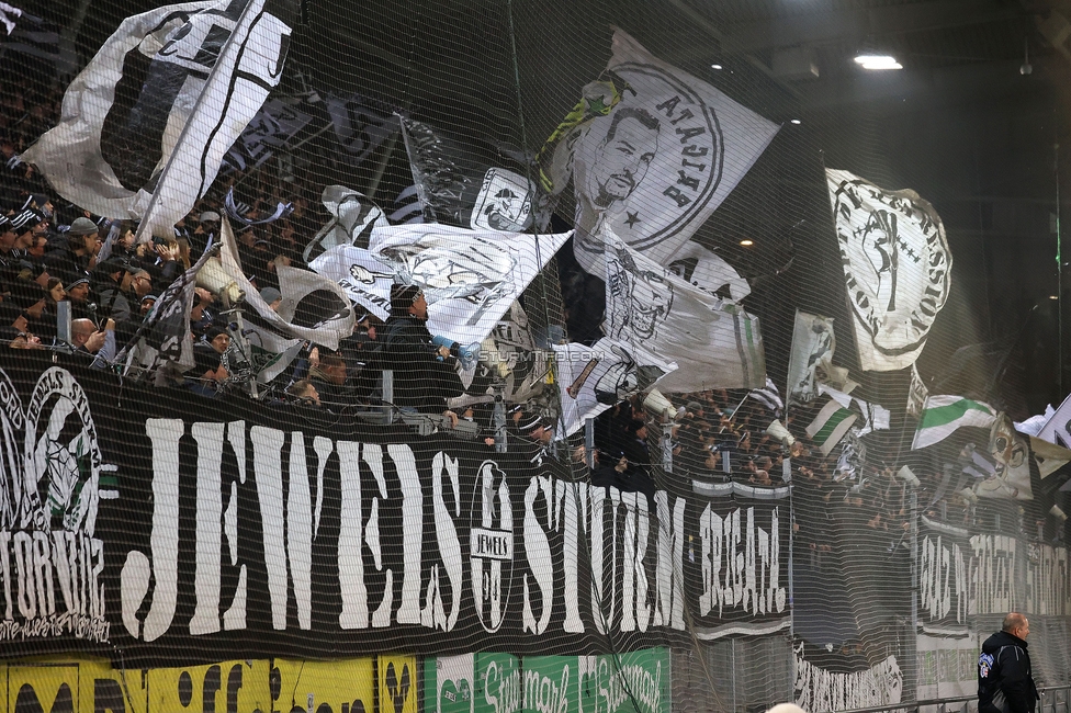 Sturm Graz - Austria Wien
Oesterreichische Fussball Bundesliga, 17. Runde, SK Sturm Graz - FK Austria Wien, Stadion Liebenau Graz, 07.02.2025. 

Foto zeigt Fans von Sturm
