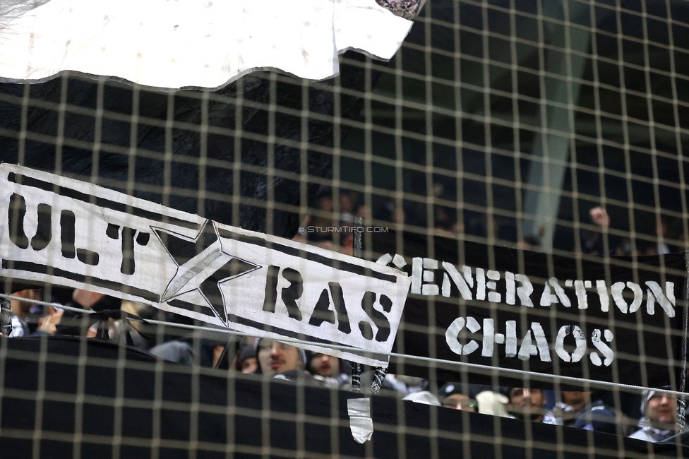 Sturm Graz - Austria Wien
Oesterreichische Fussball Bundesliga, 17. Runde, SK Sturm Graz - FK Austria Wien, Stadion Liebenau Graz, 07.02.2025. 

Foto zeigt Fans von Sturm
