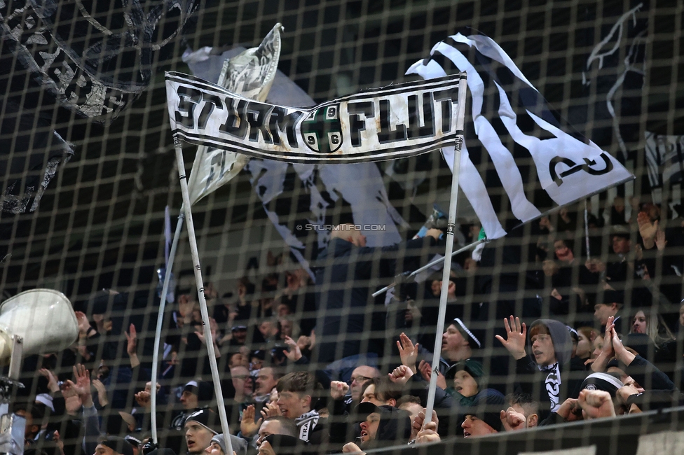 Sturm Graz - Austria Wien
Oesterreichische Fussball Bundesliga, 17. Runde, SK Sturm Graz - FK Austria Wien, Stadion Liebenau Graz, 07.02.2025. 

Foto zeigt Fans von Sturm
