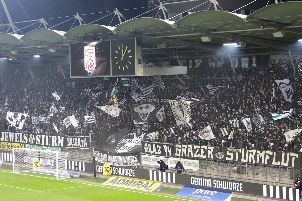 Sturm Graz - Austria Wien
Oesterreichische Fussball Bundesliga, 17. Runde, SK Sturm Graz - FK Austria Wien, Stadion Liebenau Graz, 07.02.2025. 

Foto zeigt Fans von Sturm
