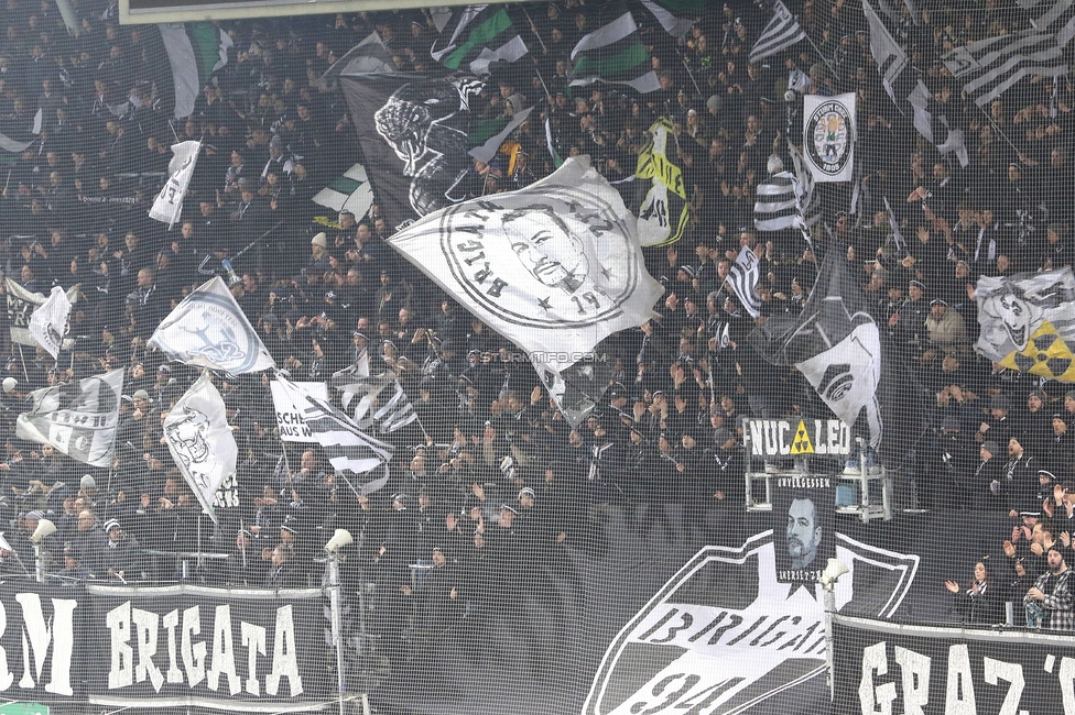 Sturm Graz - Austria Wien
Oesterreichische Fussball Bundesliga, 17. Runde, SK Sturm Graz - FK Austria Wien, Stadion Liebenau Graz, 07.02.2025. 

Foto zeigt Fans von Sturm
