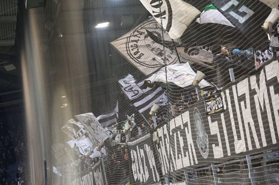 Sturm Graz - Austria Wien
Oesterreichische Fussball Bundesliga, 17. Runde, SK Sturm Graz - FK Austria Wien, Stadion Liebenau Graz, 07.02.2025. 

Foto zeigt Fans von Sturm
