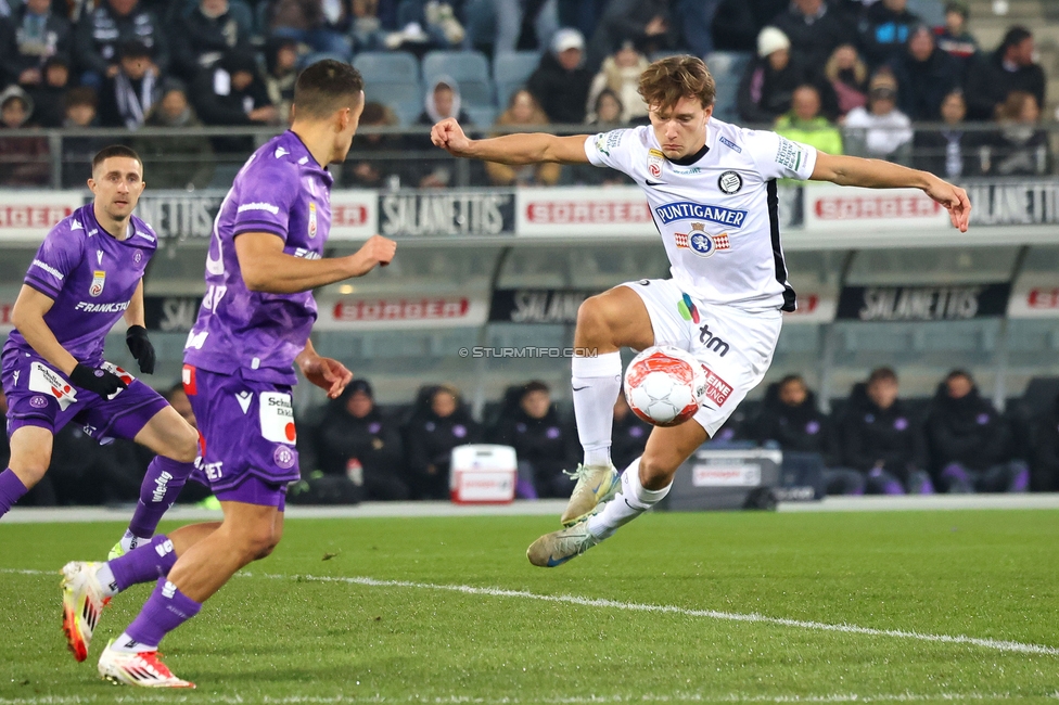 Sturm Graz - Austria Wien
Oesterreichische Fussball Bundesliga, 17. Runde, SK Sturm Graz - FK Austria Wien, Stadion Liebenau Graz, 07.02.2025. 

Foto zeigt William Boeving (Sturm)
