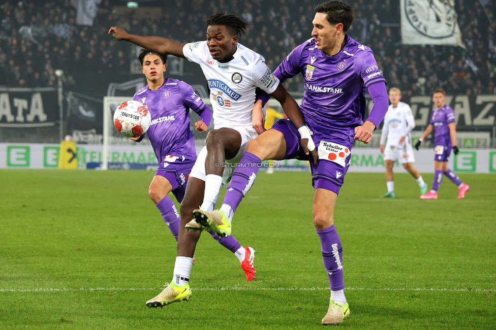 Sturm Graz - Austria Wien
Oesterreichische Fussball Bundesliga, 17. Runde, SK Sturm Graz - FK Austria Wien, Stadion Liebenau Graz, 07.02.2025. 

Foto zeigt Seedy Jatta (Sturm)
