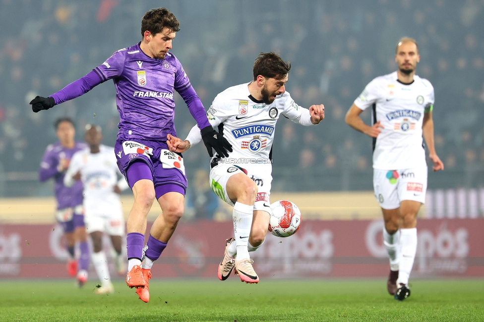 Sturm Graz - Austria Wien
Oesterreichische Fussball Bundesliga, 17. Runde, SK Sturm Graz - FK Austria Wien, Stadion Liebenau Graz, 07.02.2025. 

Foto zeigt Otar Kiteishvili (Sturm)
