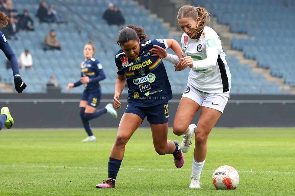 Sturm Graz Damen - St. Poelten
SPORTLAND Niederoesterreich Frauen Cup, Viertelfinale, SK Sturm Graz Damen - spusu SKN St. Poelten Rush, Stadion Liebenau Graz, 09.02.2025. 

Foto zeigt Modesta Uka (Sturm Damen)
