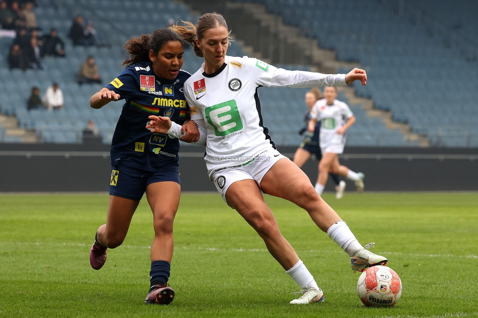 Sturm Graz Damen - St. Poelten
SPORTLAND Niederoesterreich Frauen Cup, Viertelfinale, SK Sturm Graz Damen - spusu SKN St. Poelten Rush, Stadion Liebenau Graz, 09.02.2025. 

Foto zeigt Modesta Uka (Sturm Damen)
