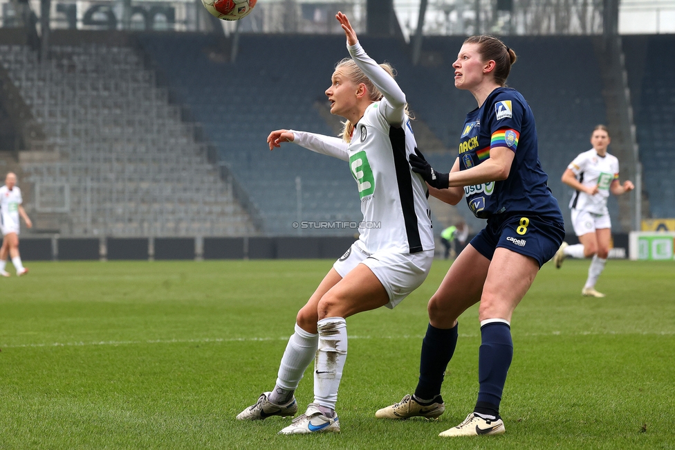 Sturm Graz Damen - St. Poelten
SPORTLAND Niederoesterreich Frauen Cup, Viertelfinale, SK Sturm Graz Damen - spusu SKN St. Poelten Rush, Stadion Liebenau Graz, 09.02.2025. 

Foto zeigt Sandra Jakobsen (Sturm Damen)
