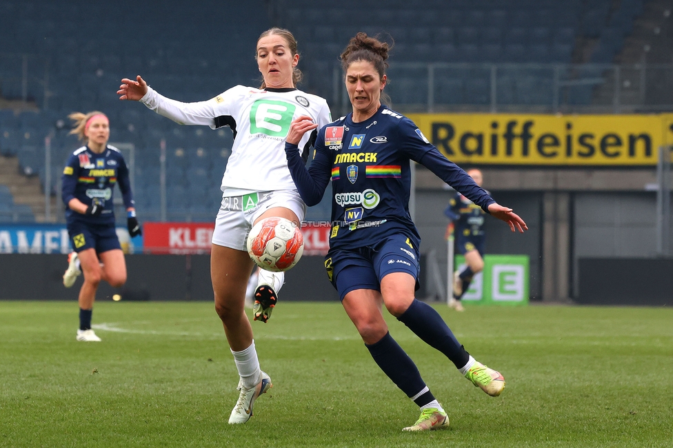 Sturm Graz Damen - St. Poelten
SPORTLAND Niederoesterreich Frauen Cup, Viertelfinale, SK Sturm Graz Damen - spusu SKN St. Poelten Rush, Stadion Liebenau Graz, 09.02.2025. 

Foto zeigt Modesta Uka (Sturm Damen)
