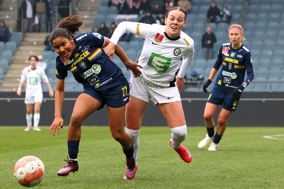 Sturm Graz Damen - St. Poelten
SPORTLAND Niederoesterreich Frauen Cup, Viertelfinale, SK Sturm Graz Damen - spusu SKN St. Poelten Rush, Stadion Liebenau Graz, 09.02.2025. 

Foto zeigt Linda Popofsits (Sturm Damen)
