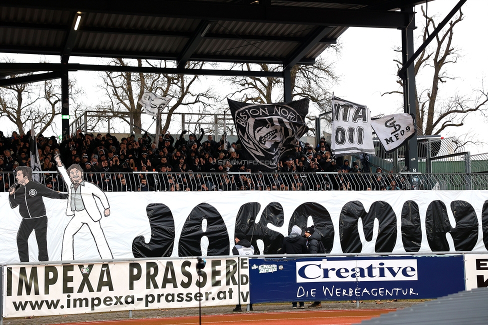 Wolfsberg - Sturm Graz
Oesterreichische Fussball Bundesliga, 18. Runde, Wolfsberger AC - SK Sturm Graz, Lavanttal Arena Wolfsberg, 15.02.2025. 

Foto zeigt Fans von Sturm mit einer Choreografie
Schlüsselwörter: sturmflut