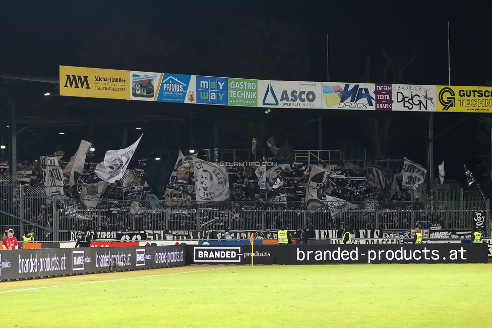 Wolfsberg - Sturm Graz
Oesterreichische Fussball Bundesliga, 18. Runde, Wolfsberger AC - SK Sturm Graz, Lavanttal Arena Wolfsberg, 15.02.2025. 

Foto zeigt Fans von Sturm
