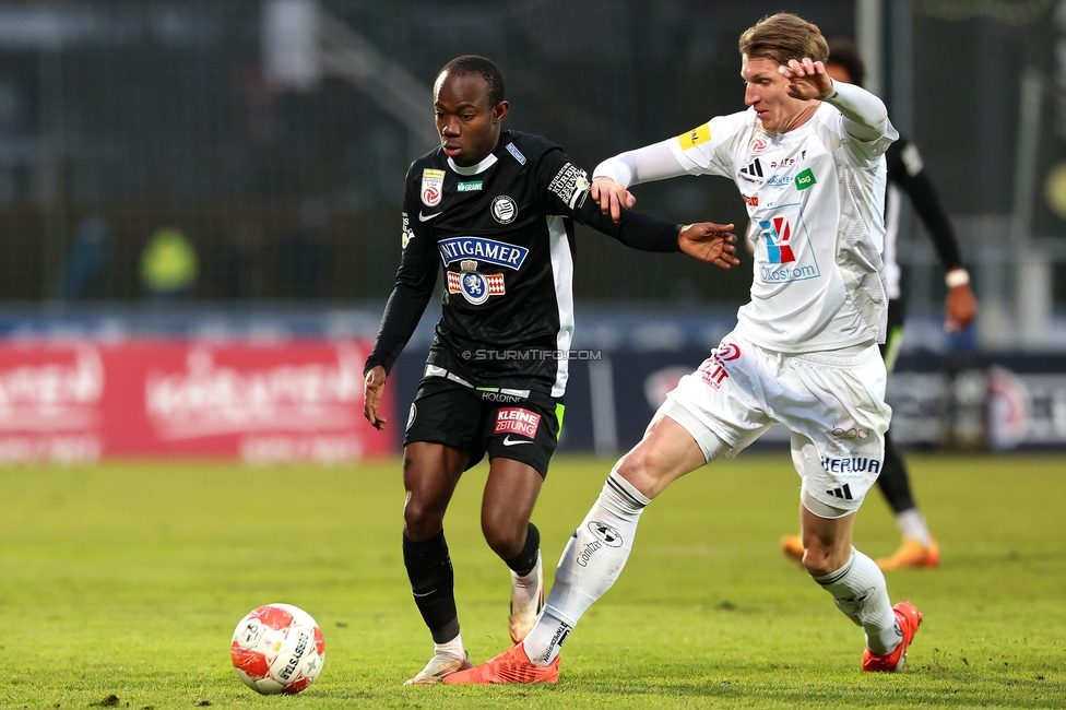 Wolfsberg - Sturm Graz
Oesterreichische Fussball Bundesliga, 18. Runde, Wolfsberger AC - SK Sturm Graz, Lavanttal Arena Wolfsberg, 15.02.2025. 

Foto zeigt Malick Junior Yalcouye (Sturm)
