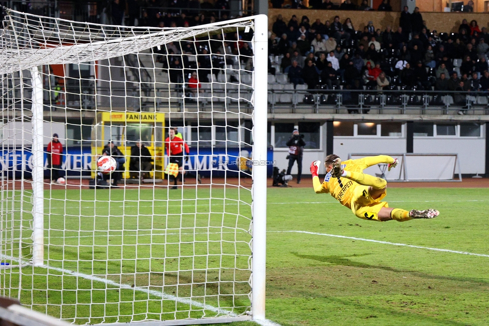 Wolfsberg - Sturm Graz
Oesterreichische Fussball Bundesliga, 18. Runde, Wolfsberger AC - SK Sturm Graz, Lavanttal Arena Wolfsberg, 15.02.2025. 

Foto zeigt Kjell Scherpen (Sturm)
