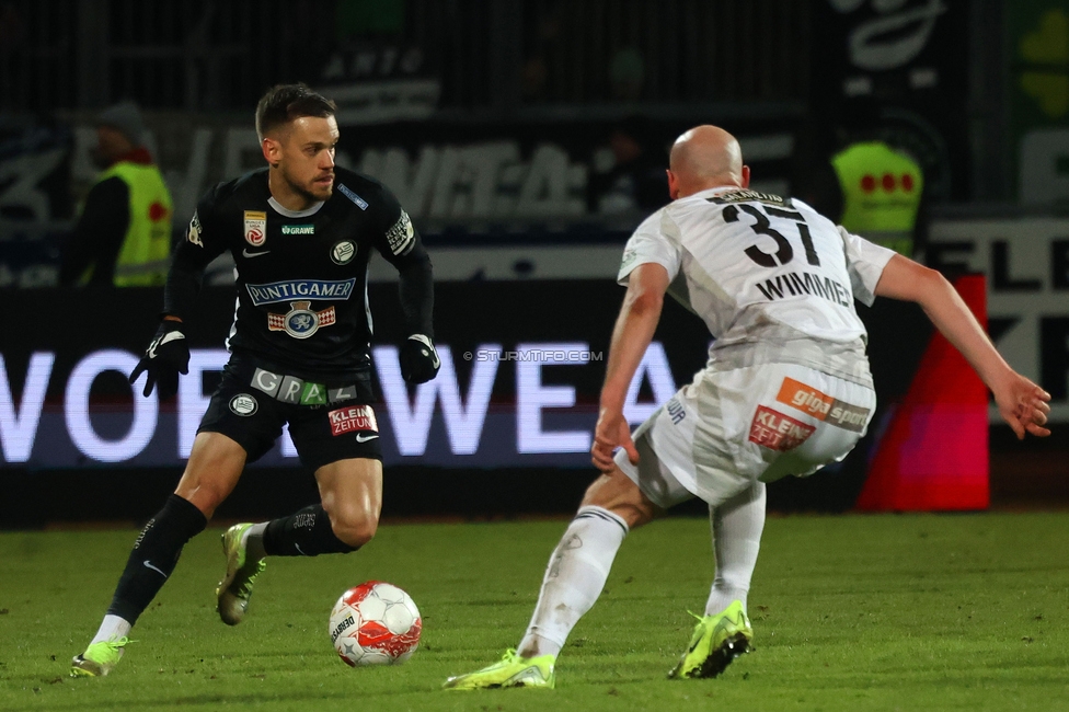 Wolfsberg - Sturm Graz
Oesterreichische Fussball Bundesliga, 18. Runde, Wolfsberger AC - SK Sturm Graz, Lavanttal Arena Wolfsberg, 15.02.2025. 

Foto zeigt Tomi Horvat (Sturm)
