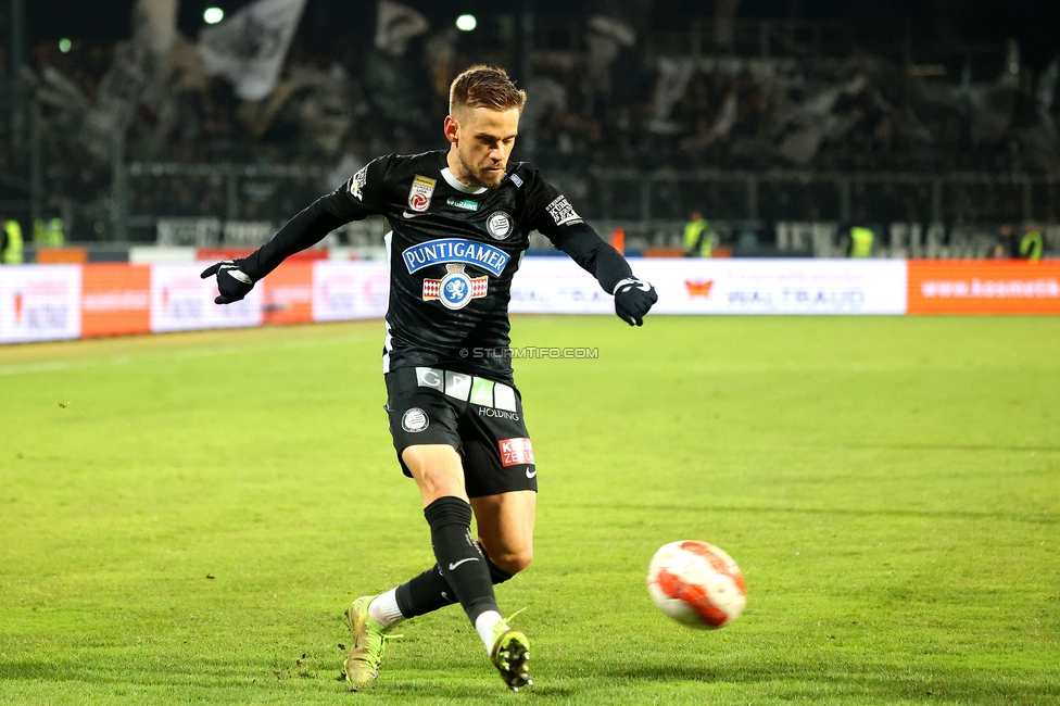 Wolfsberg - Sturm Graz
Oesterreichische Fussball Bundesliga, 18. Runde, Wolfsberger AC - SK Sturm Graz, Lavanttal Arena Wolfsberg, 15.02.2025. 

Foto zeigt Tomi Horvat (Sturm)
