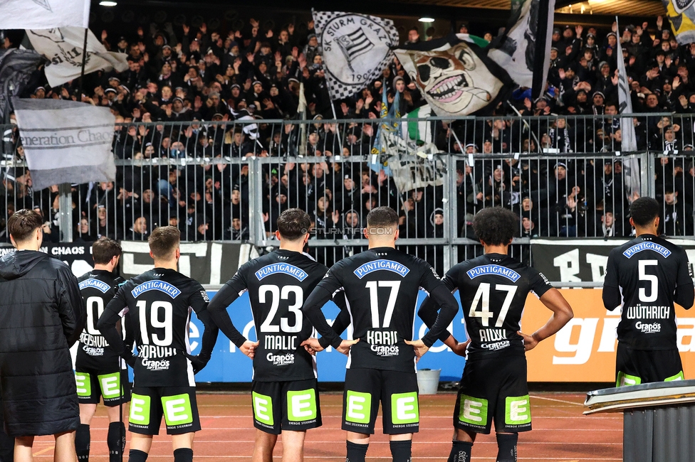 Wolfsberg - Sturm Graz
Oesterreichische Fussball Bundesliga, 18. Runde, Wolfsberger AC - SK Sturm Graz, Lavanttal Arena Wolfsberg, 15.02.2025. 

Foto zeigt die Mannschaft von Sturm
