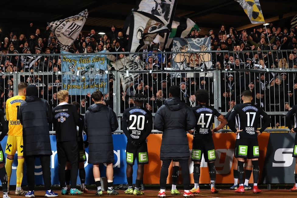 Wolfsberg - Sturm Graz
Oesterreichische Fussball Bundesliga, 18. Runde, Wolfsberger AC - SK Sturm Graz, Lavanttal Arena Wolfsberg, 15.02.2025. 

Foto zeigt die Mannschaft von Sturm
