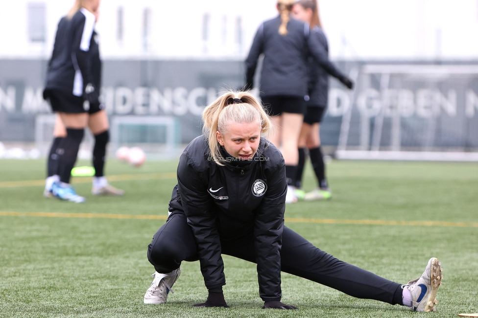 Sturm Damen - Vienna
OEFB Frauen Bundesliga, 14. Runde, SK Sturm Graz Damen - First Vienna FC 1894, Trainingszentrum Messendorf, 16.02.2025. 

Foto zeigt Sandra Jakobsen (Sturm Damen)
