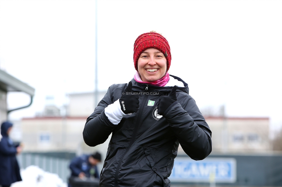 Sturm Damen - Vienna
OEFB Frauen Bundesliga, 14. Runde, SK Sturm Graz Damen - First Vienna FC 1894, Trainingszentrum Messendorf, 16.02.2025. 

Foto zeigt Anna Oberhauser (Athletiktrainer Sturm Damen)
