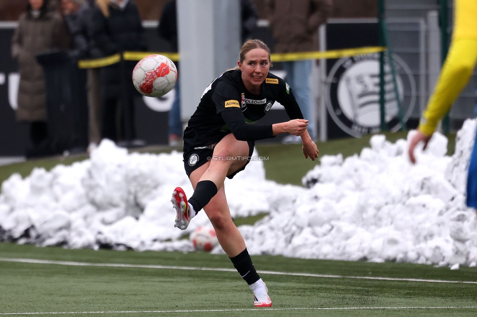 Sturm Damen - Vienna
OEFB Frauen Bundesliga, 14. Runde, SK Sturm Graz Damen - First Vienna FC 1894, Trainingszentrum Messendorf, 16.02.2025. 

Foto zeigt Elisabeth Brandl (Sturm Damen)
