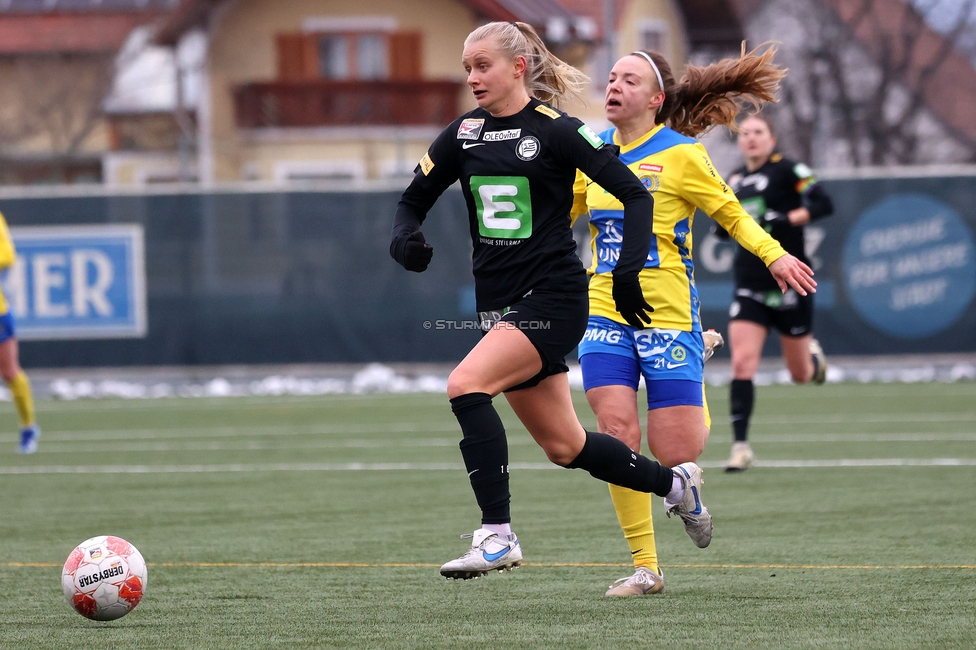 Sturm Damen - Vienna
OEFB Frauen Bundesliga, 14. Runde, SK Sturm Graz Damen - First Vienna FC 1894, Trainingszentrum Messendorf, 16.02.2025. 

Foto zeigt Sandra Jakobsen (Sturm Damen)
