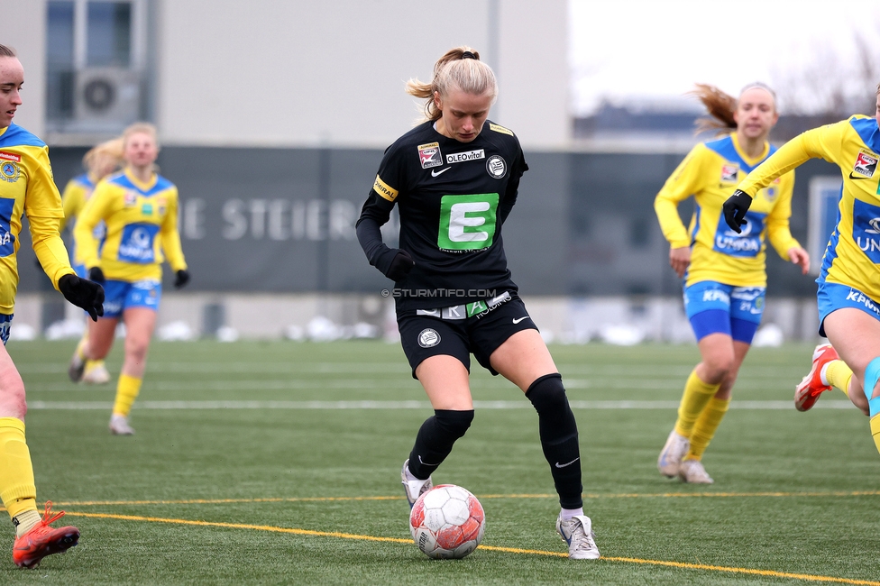 Sturm Damen - Vienna
OEFB Frauen Bundesliga, 14. Runde, SK Sturm Graz Damen - First Vienna FC 1894, Trainingszentrum Messendorf, 16.02.2025. 

Foto zeigt Sandra Jakobsen (Sturm Damen)
